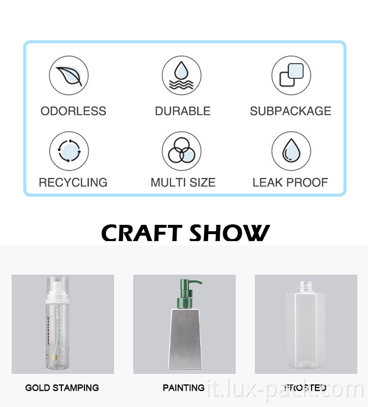 Puscia morbida biodegradabile a forma solare a forma di forma solare da 100 ml con esterno
